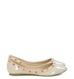 Baleriny beżowe - bokiem