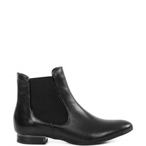 SARAH - Krótkie botki na płaskim obcasie z gumką - bokiem