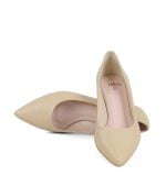 JESSICA - Beżowe czółenka marki GASSU na kaczuszce - z przodu