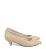 JESSICA - Beżowe czółenka marki GASSU na kaczuszce - bokiem