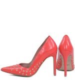 GASSU Czółenka ANAHIT szpilki czerwone złote ćwieki - obrazek 7