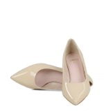 JESSICA - Beżowe niskie czółenka - z przodu