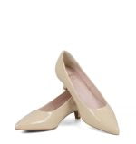 JESSICA - Beżowe niskie czółenka - z przodu