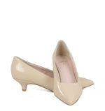 JESSICA - Beżowe niskie czółenka - z przodu