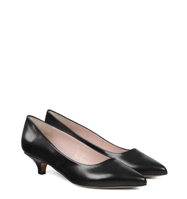 JESSICA - Czarne niskie czółenka - po skosie