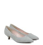 JESSICA - Szare czółenka na wygodnym, niskim obcasie - po skosie