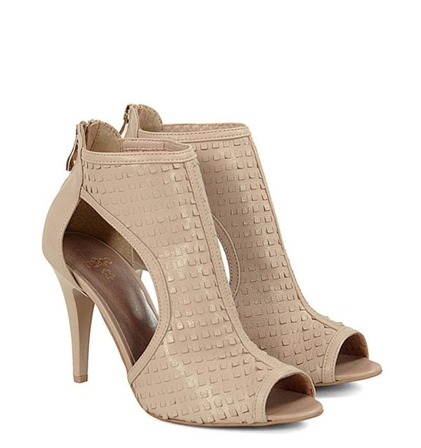 GASSU Sandałki ANIO beżowe perforowane skóra botki letnie - obrazek 3