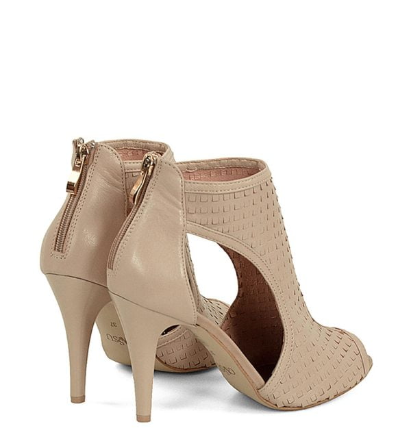 GASSU Sandałki ANIO beżowe perforowane skóra botki letnie - obrazek 4