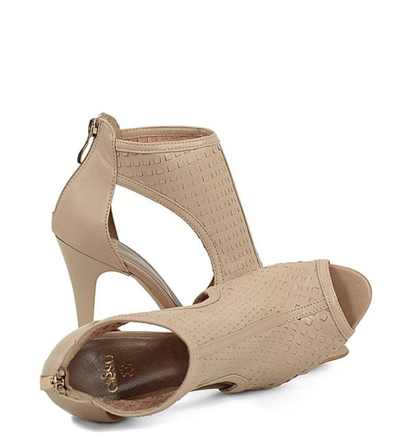 GASSU Sandałki ANIO beżowe perforowane skóra botki letnie - obrazek 5