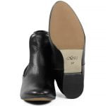 GASSU Botki czarne SARAH szaszki z licowej skóry