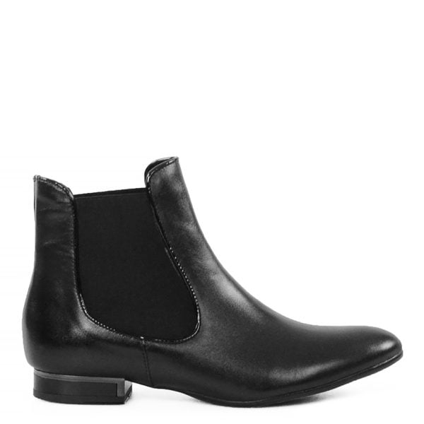 GASSU Botki czarne SARAH szaszki z licowej skóry