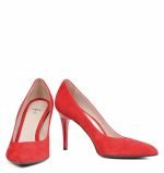 GASSU Czółenka AOI czerwone zamszowe szpilki - z przodu