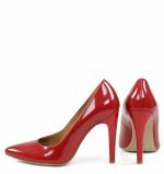 JADE - Czerwone eleganckie klasycznie gładkie szpilki - z tyłu