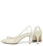 LOTE - Czółenka w pięknym perłowym kolorze Ecru - z tyłu