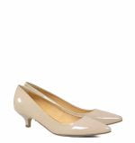 GASSU Czółenka MICHELLE Beżowe na kaczuszce - po skosie