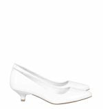 GASSU Czółenka MICHELLE Białe na kaczuszce - bokiem