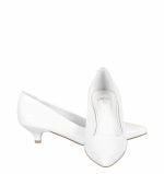 GASSU Czółenka MICHELLE Białe na kaczuszce - z przodu