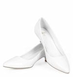 GASSU Czółenka MICHELLE Białe na kaczuszce - z przodu