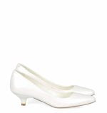 GASSU Czółenka MICHELLE Białe na kaczuszce - bokiem