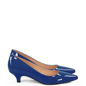 Niebieskie czółenka na kaczuszce - bokiem