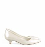 GASSU Czółenka MICHELLE Ecru na kaczuszce - bokiem