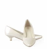 GASSU Czółenka MICHELLE Ecru na kaczuszce - z przodu