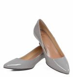 GASSU Czółenka MICHELLE Szare czółenka na kaczuszce - z przodu