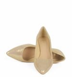 GASSU Czółenka MICHELLE Złote na kaczuszce - z przodu