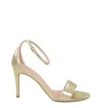ELLA - Złote sandałki na szpilce - bokiem
