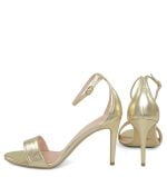 ELLA - Złote sandałki na szpilce - z tyłu