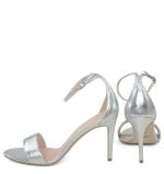 ELLA - Srebrne sandałki na szpilce - z tyłu