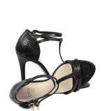 ERIN - Czarne sandałki na szpilce - z przodu