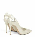 GASSU Czółenka ELEN ecru perła szpilki wycięcie - po skosie