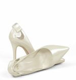 GASSU Czółenka ELEN ecru perła szpilki wycięcie - z przodu