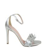 GASSU Sandałki JASMINE srebrne frędzelki - bokiem