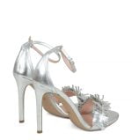 GASSU Sandałki JASMINE srebrne frędzelki - po skosie