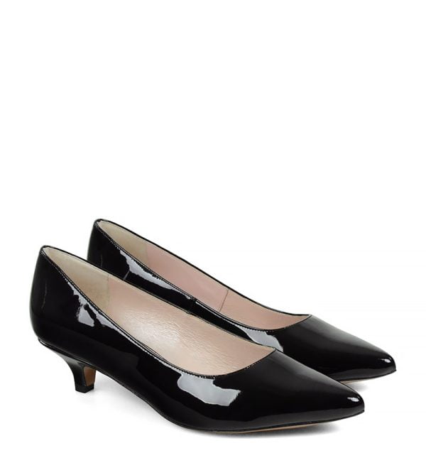 JESSICA - Czarne czółenka na kaczuszce - po skosie