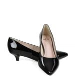 JESSICA - Czarne czółenka na kaczuszce - z przodu