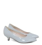 JESSICA - Szare czółenka na niskim obcasie - po skosie