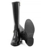 Czarne jizaju JOCELYN, tylna część z "wężowej" skóry