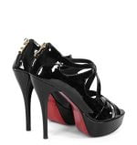 GASSU Sandałki KATARIINA czarne lakierki na szpilce i platformie - obrazek 4