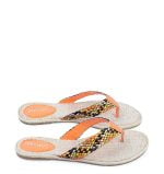 Kolorowe klapki japonki idealne na plażę. Wykonane z materiałów ekologicznych, wykończone materiałem płóciennym