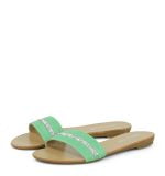 Klapki zielone z cyrkoniami - obrazek 3