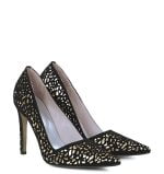 GASSU Czółenka MANON szpilki złoto czarne - obrazek 3