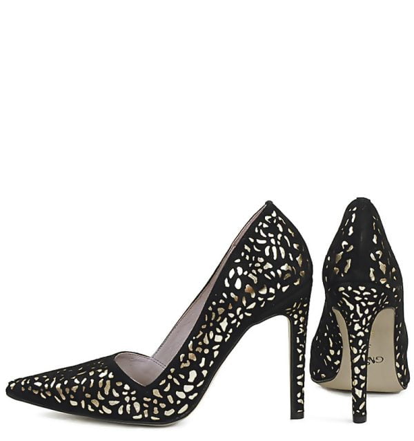 GASSU Czółenka MANON szpilki złoto czarne - obrazek 7