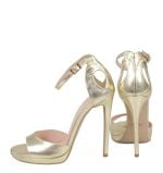 MIA - Złote sandałki na szpilce z niedużą platformą - z tyłu