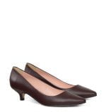 GASSU Czółenka MICHELLE ciemnobordowe licowa skóra - po skosie