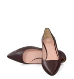 GASSU Czółenka MICHELLE ciemnobordowe licowa skóra - z przodu