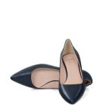 GASSU Czółenka MICHELLE ciemnogranatowe licowa skóra - z przodu