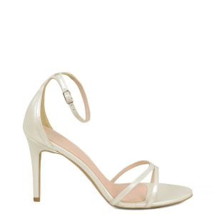 GASSU Sandałki NARE ecru cienkie paseczki - bokiem